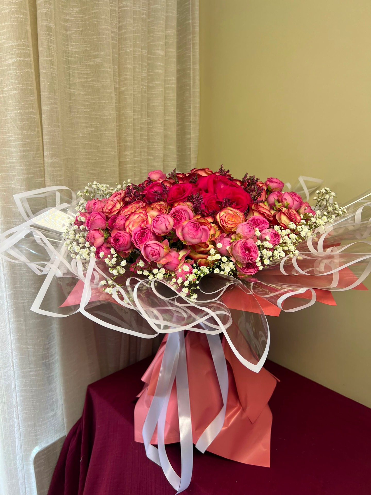Bouquet Royal Rose Corail 50 Tiges
